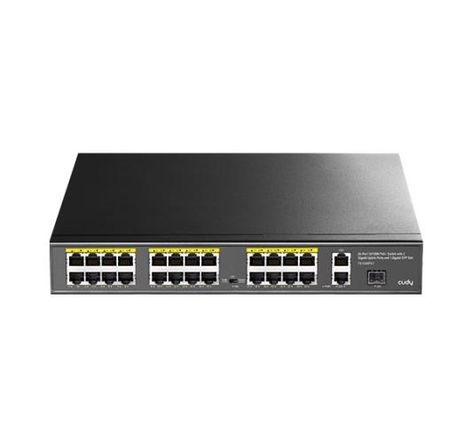 SCudy 24-Port 10/100M PoE+ Switch